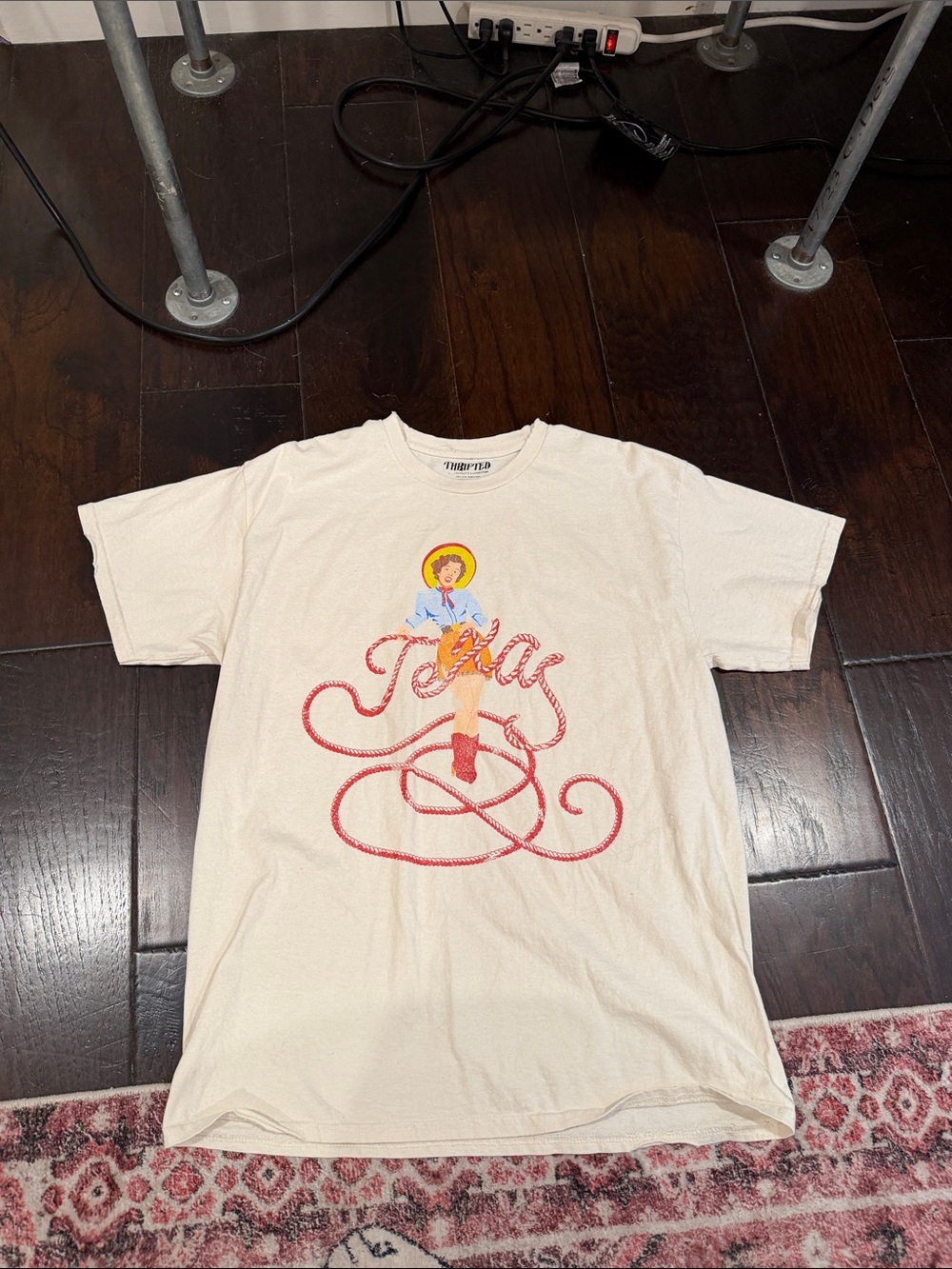 Cream 'Texas' Graphic Short-Sleeve Tee